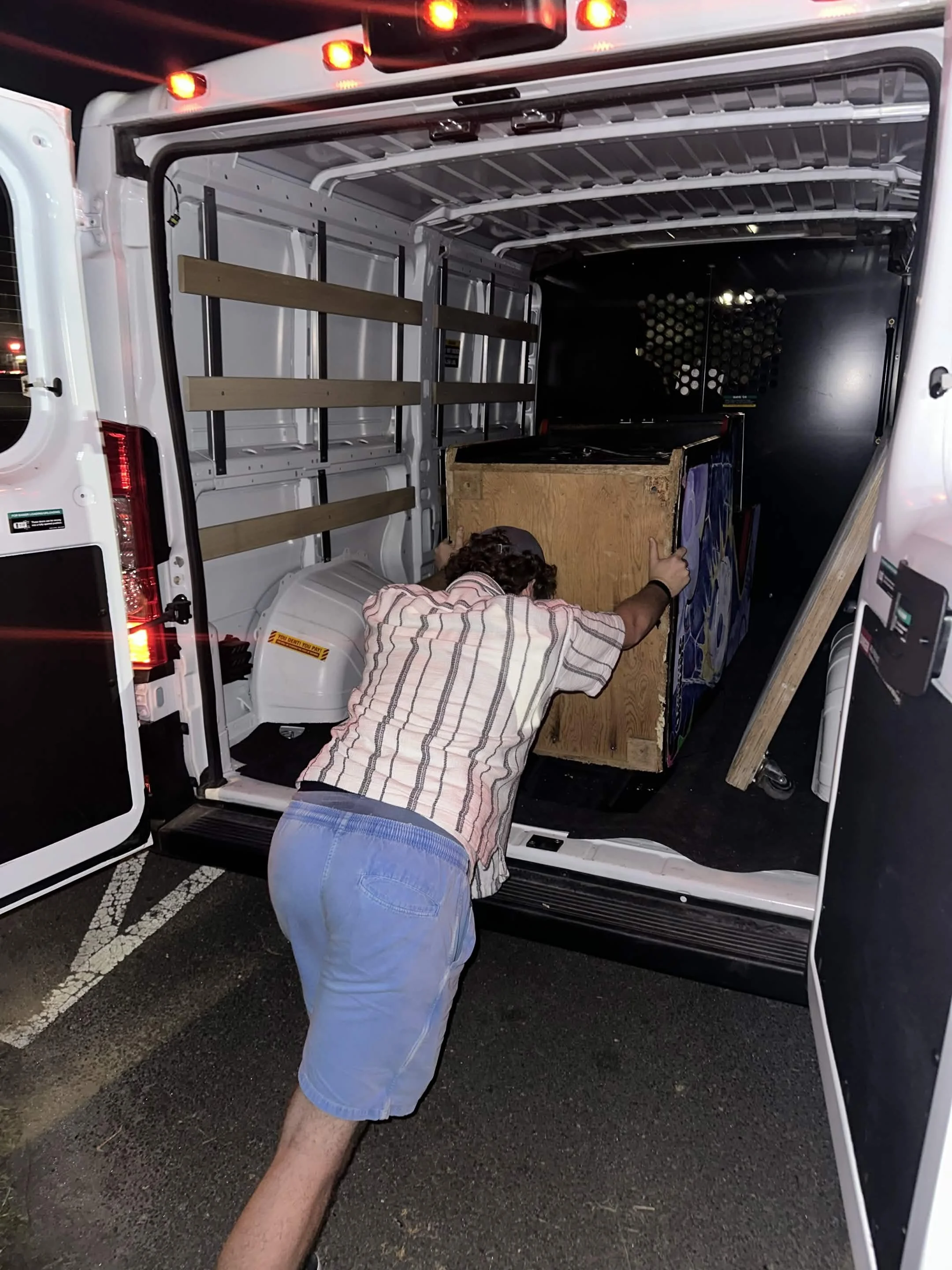 Bringing Philly Ball to public venues required more than finishing the game. I helped coordinate the logistics of moving the cabinet through U-Hauls, loading it in and out of spaces, and making sure the setup was reliable enough for real-world activa