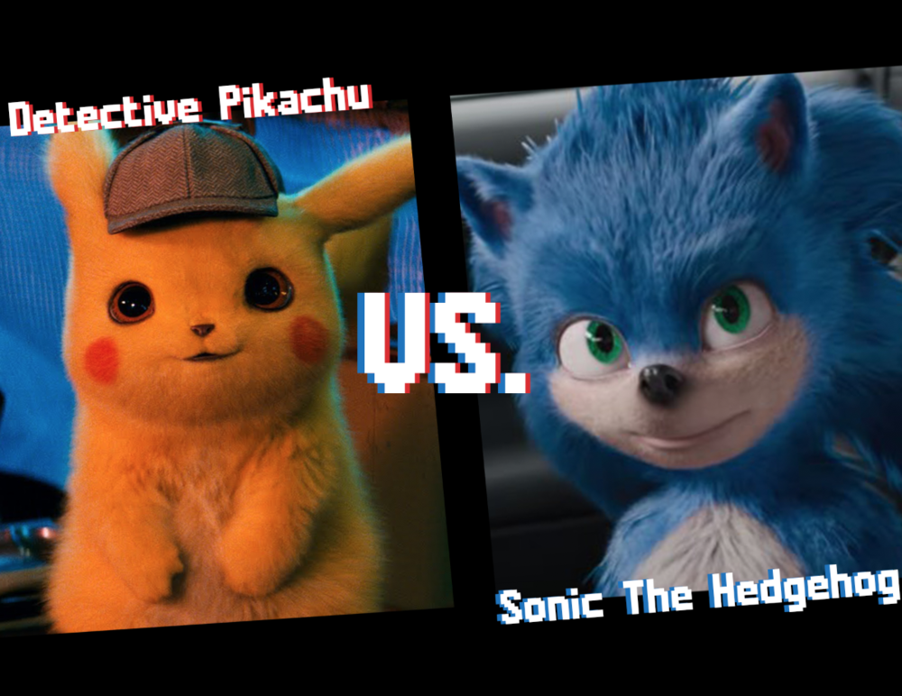 Sonic the Hedgehog and Detective Pikachu comparison