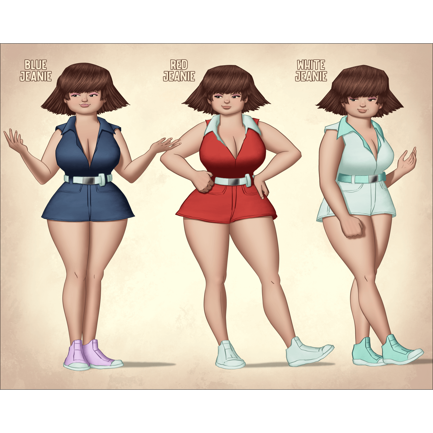 Cara Conti Blue, Red and White