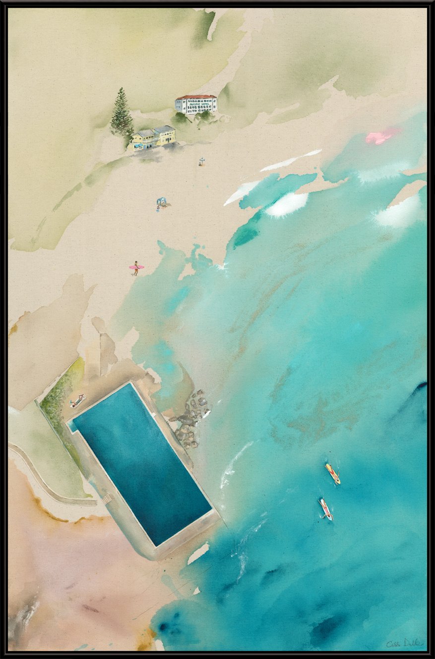 Yamba Beach_Canvas_Black Frame.jpg