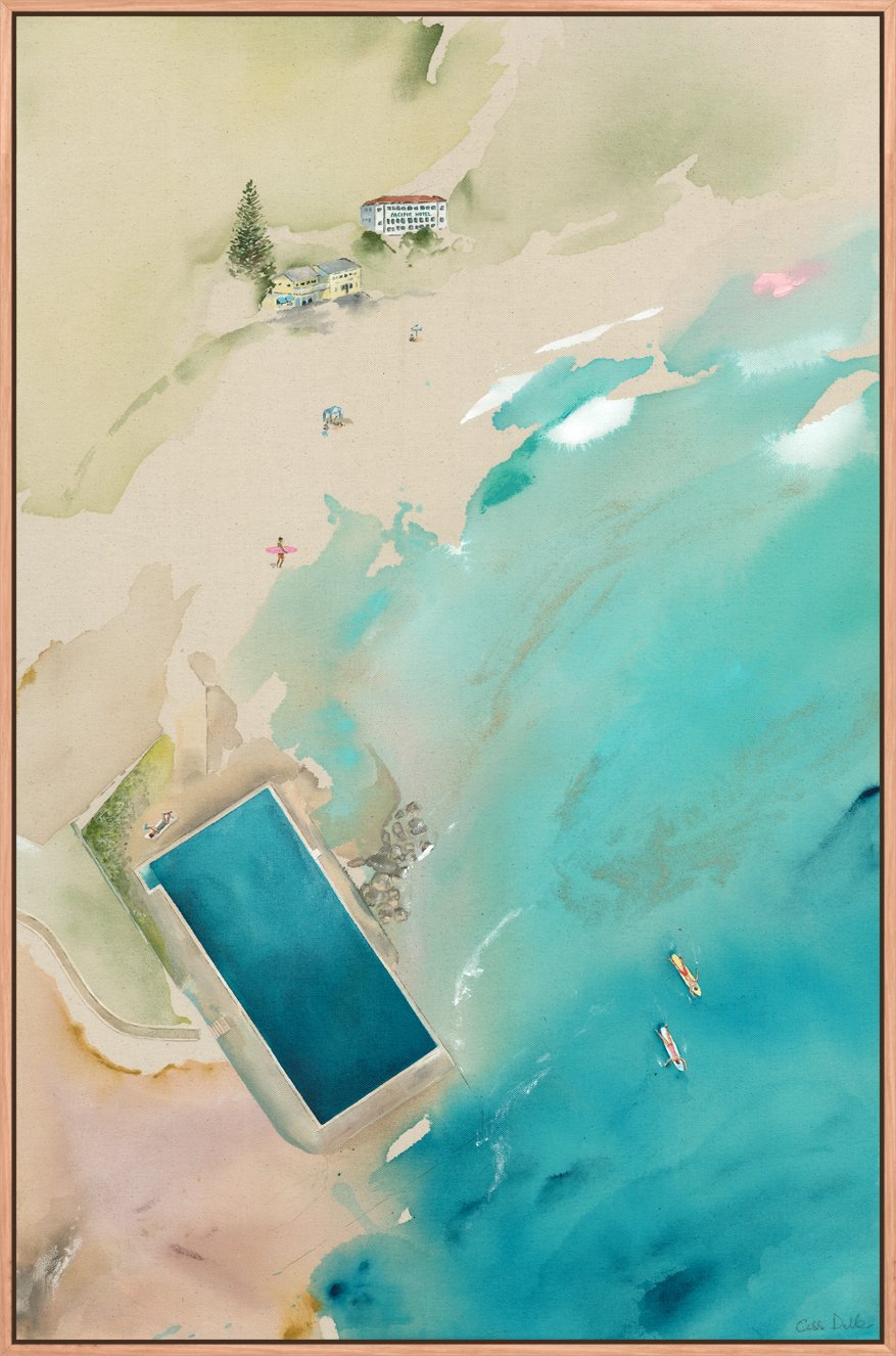 Yamba Beach_Canvas_Oak Frame.jpg