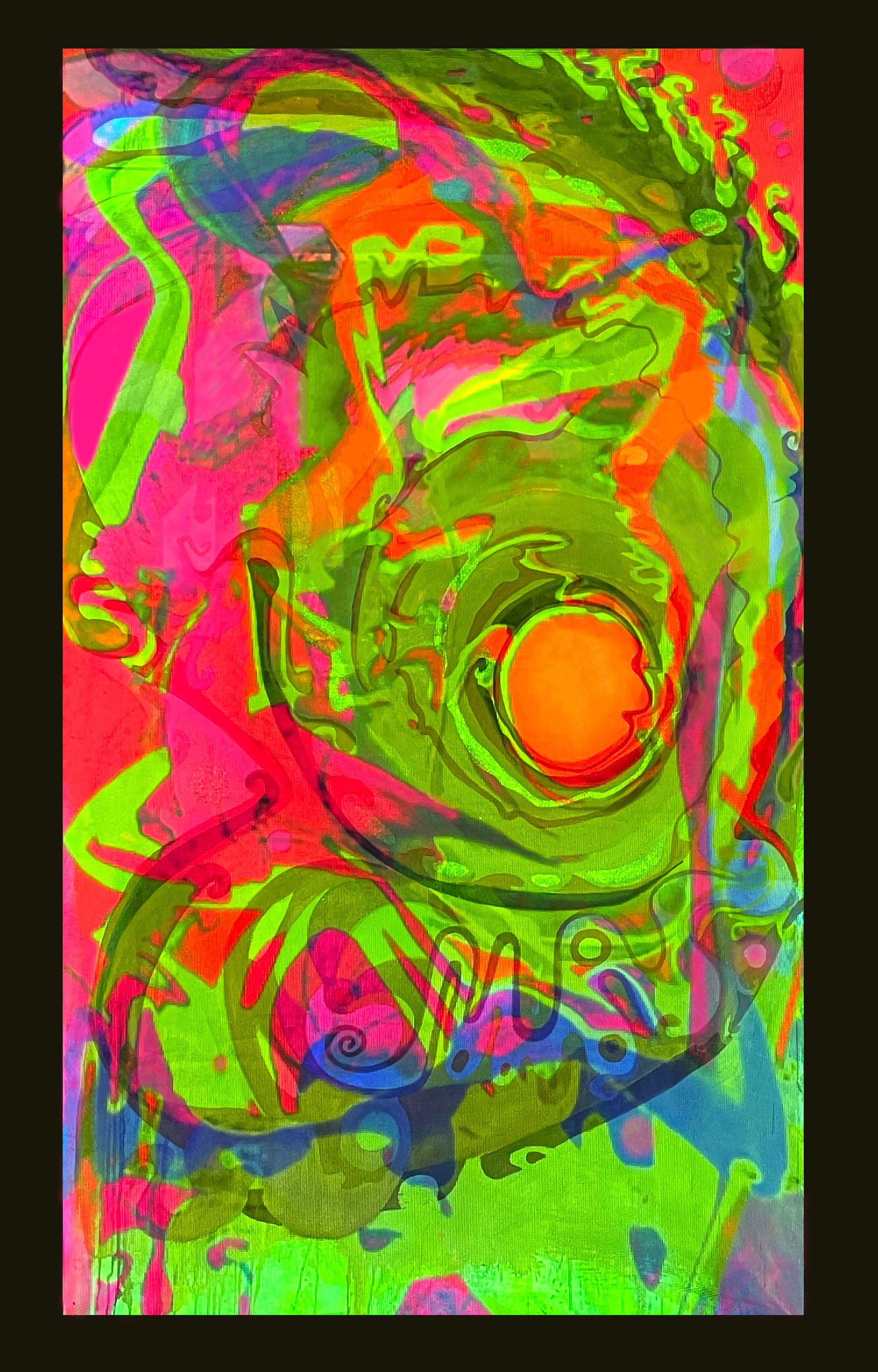Inhabiting Illusion (2021) (video still), projection mapped video on canvas, (dimensions vary).