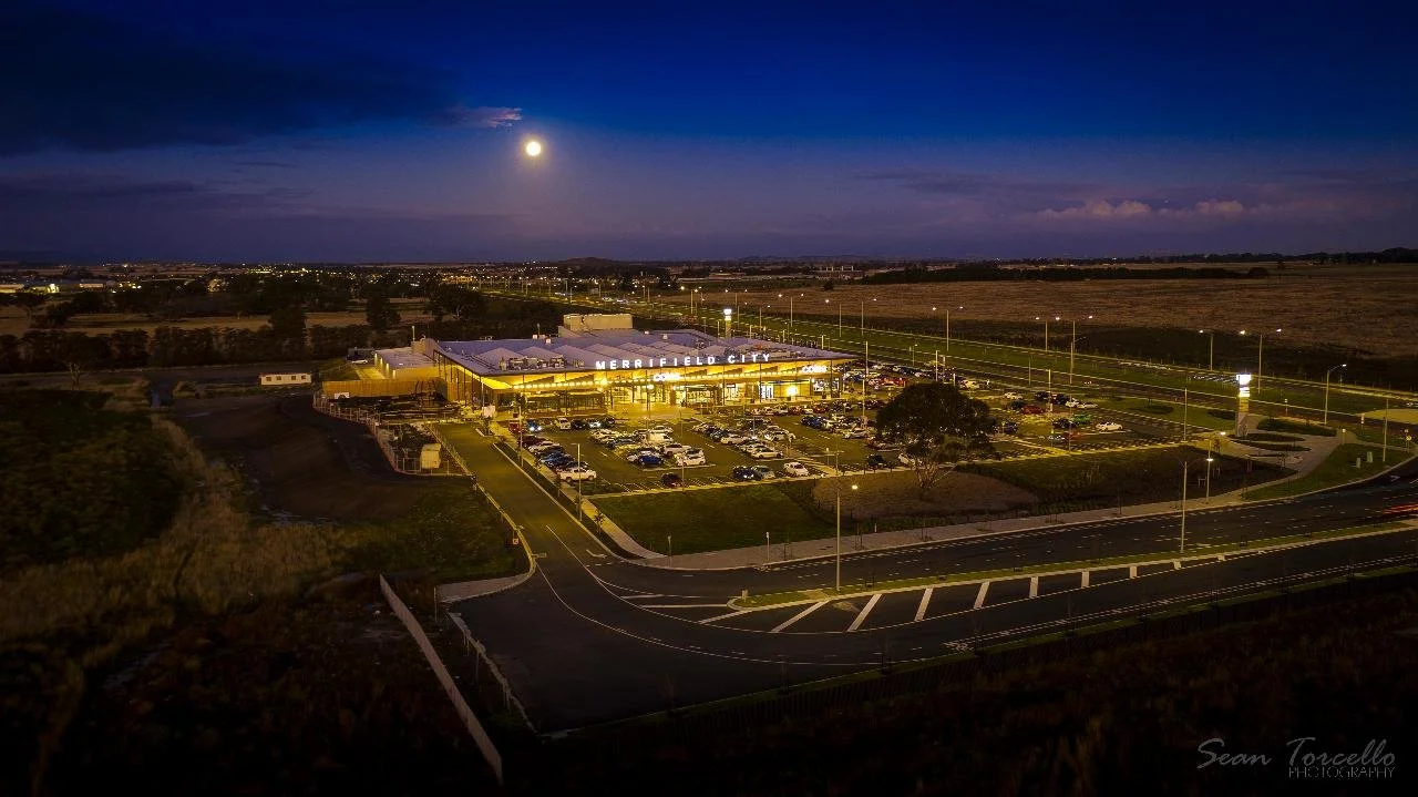 Twilight Drone Photography of Merrifield City Shopping Center