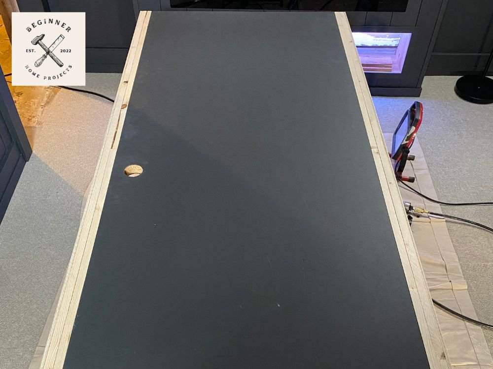 original slab door with widening strips