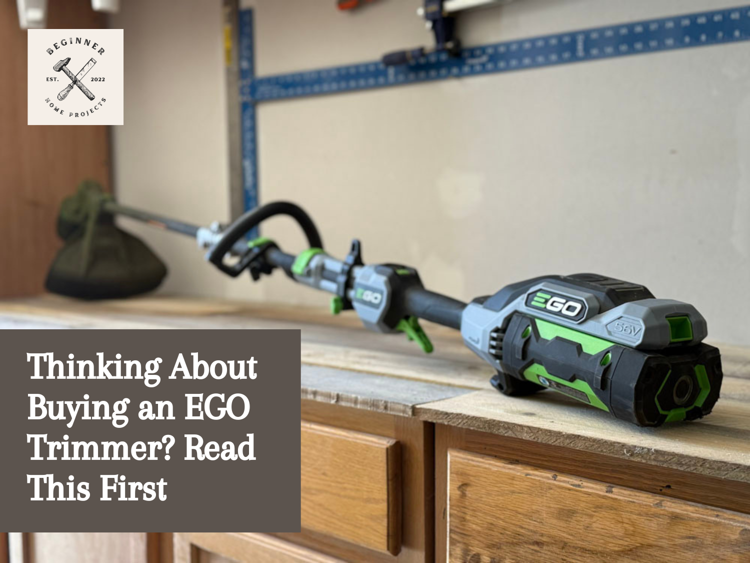 ego trimmer on a shelf