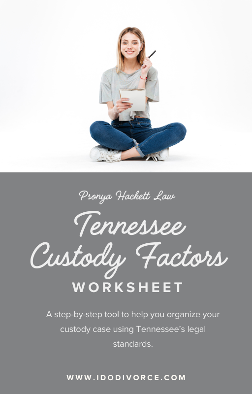 Tennessee Custody Factors Worksheet
