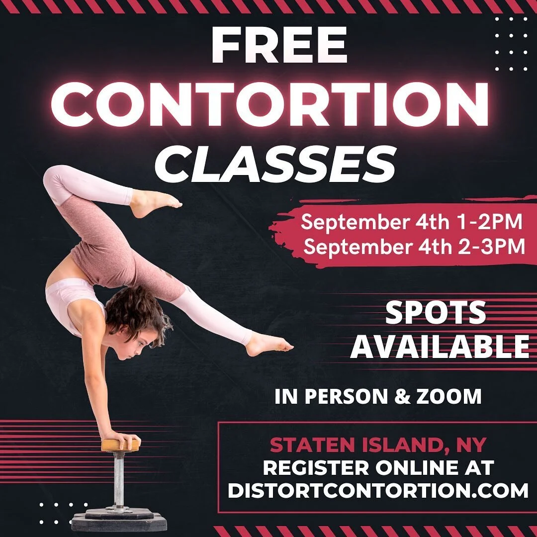 A few spots just opened up in todays FREE classes for ages 7 &amp; up! Email or DM to hold your spot! distortcontortion@gmail.com
📸 @reneechoiphotography 

#distortcontortion #distort #contortion #contortionist #contortionists #contortionclass #stat