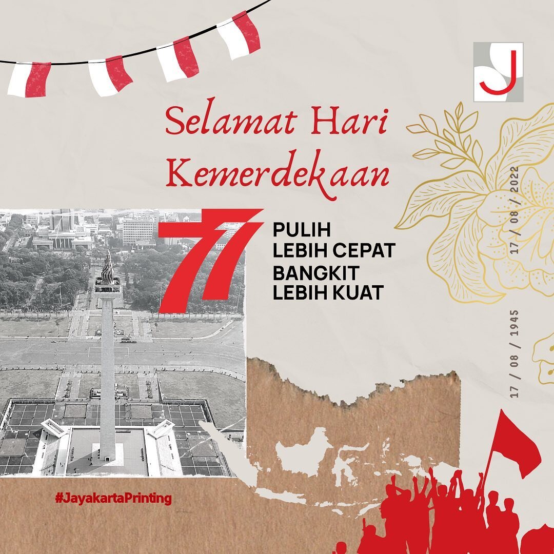 Perbedaan ada bukan untuk dipermasalahkan, tapi untuk kita rayakan. Selamat Hari Kemerdekaan ke-77, Indonesiaku!

Mari kita kesampingkan ego pribadi, 'tuk sumbangkan tumbuh kembang pertiwi agar menjadi negeri yang dikagumi.

#17agustus2022 #kemerdeka