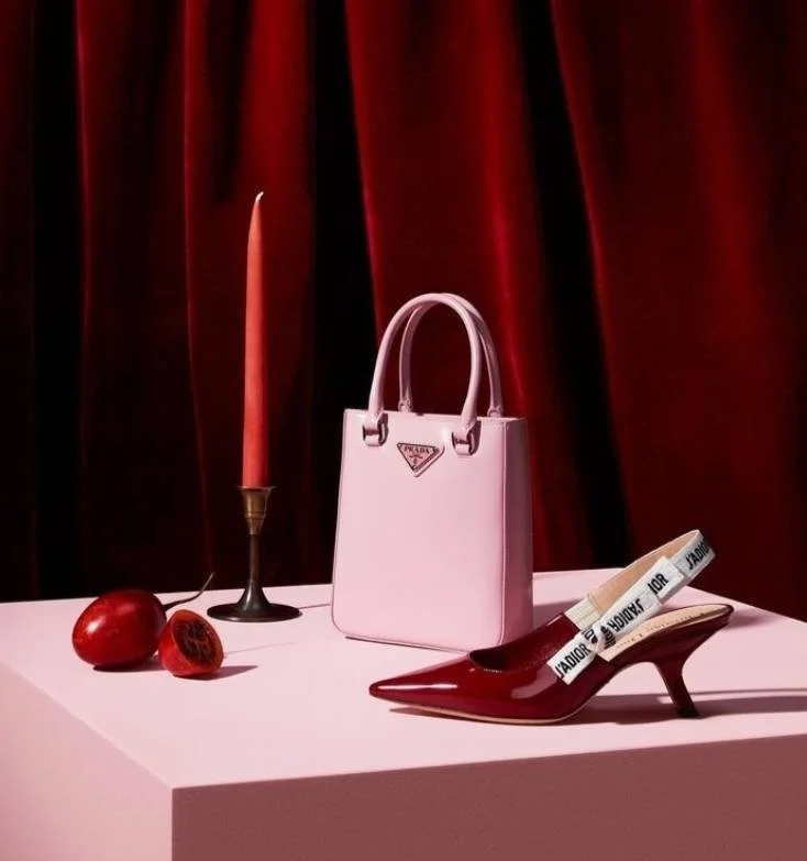 FASHION QUARTERLY STILL LIFE EDITORIAL SHOT OF PRADA AND DIOR BY BELINDA MERRIE. EDITOR AND CREATIVE DIRECTION NICOLE SAUNDERS
