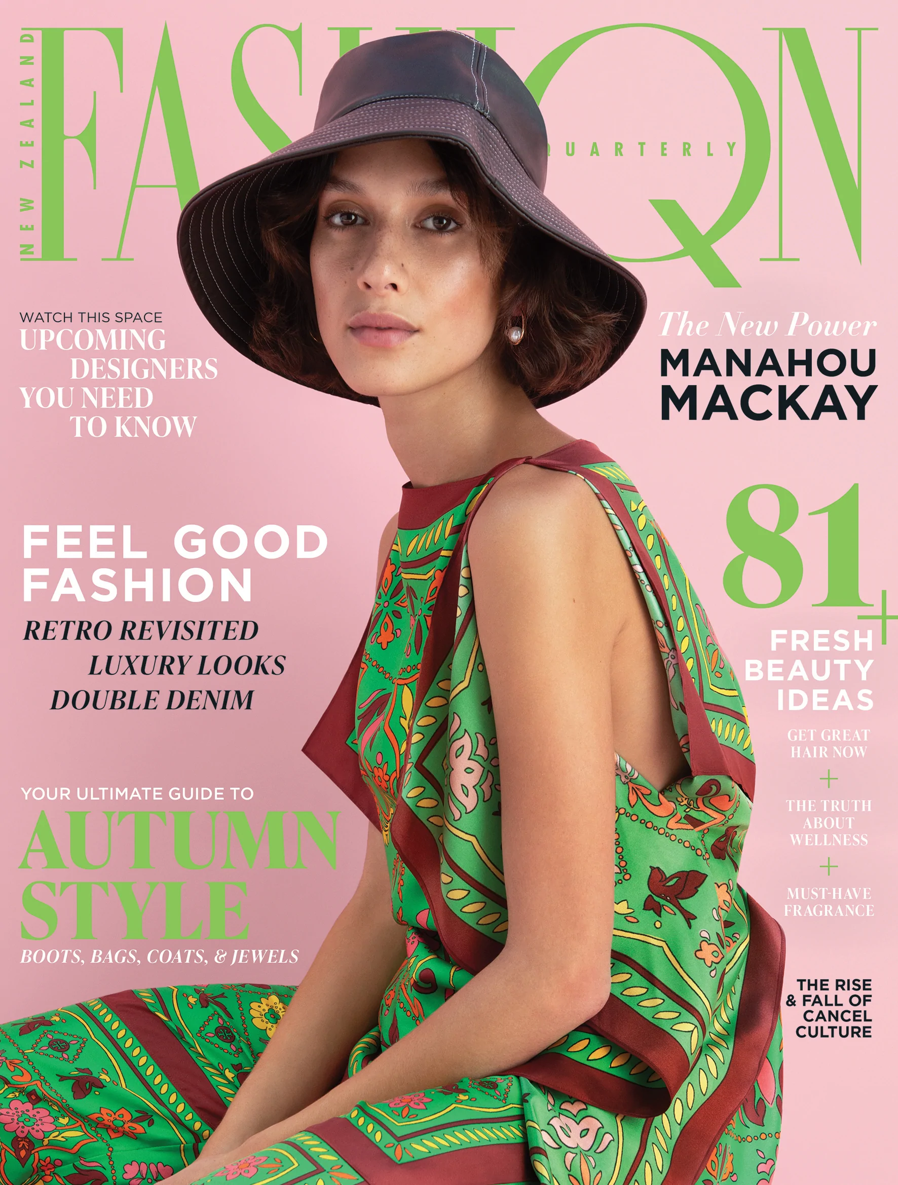 FASHION QUARTERLY COVER FEATURING MODEL MANAHOU MACKAY. EDITOR NICOLE SAUNDERS.