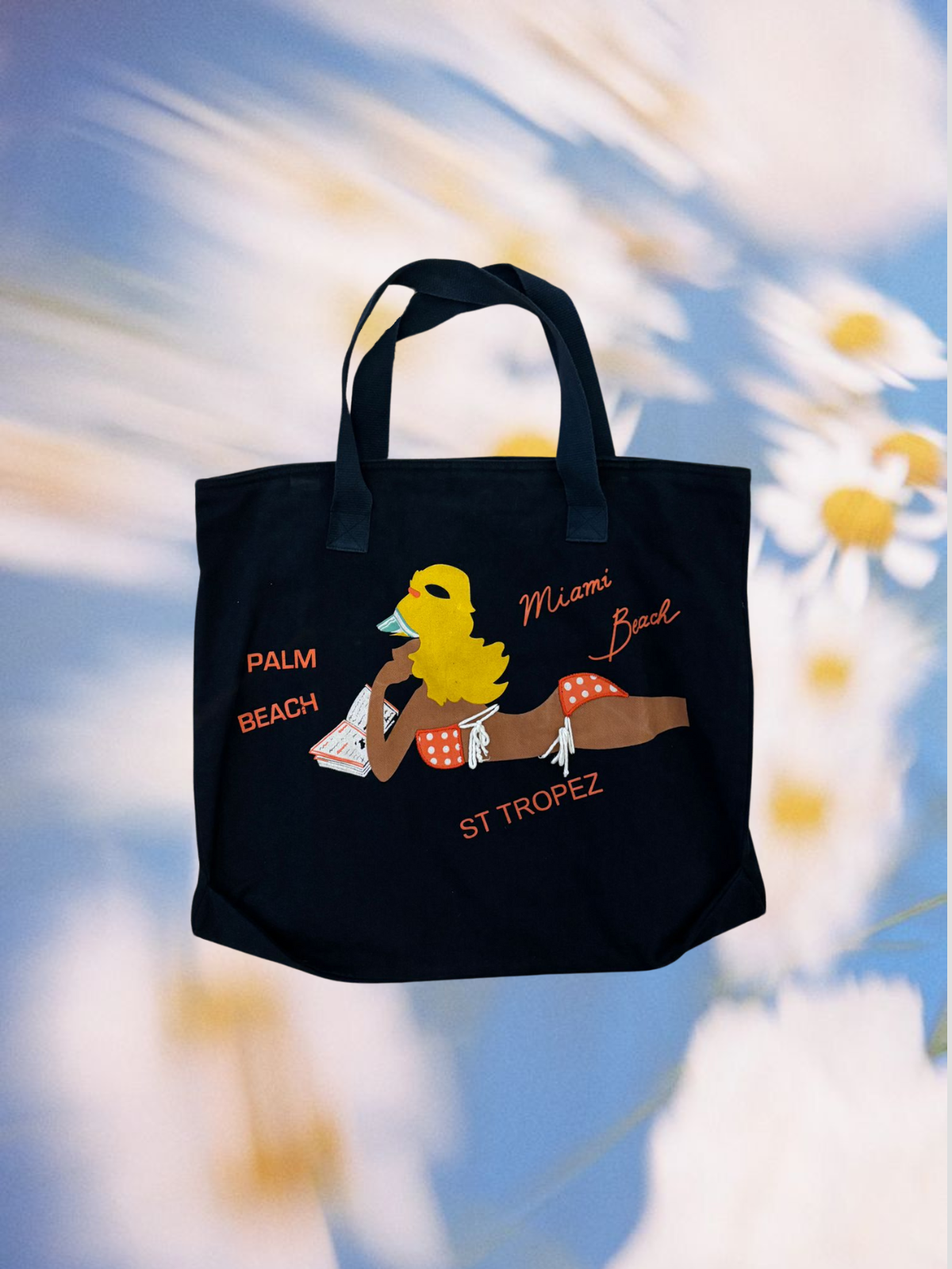 Sonia Rykiel graphic beach bag, c. 2000