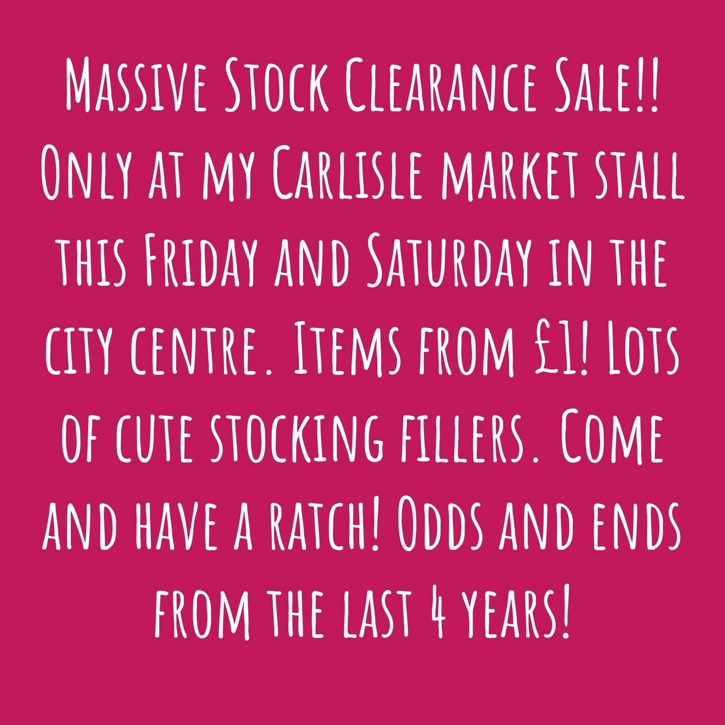 I&rsquo;ve dug through the stock drawers to find some real bargains to share! Most items between &pound;1 and &pound;8 pounds. I need to make space for 2026 ambitions! 🌹🌹🌹🌹
