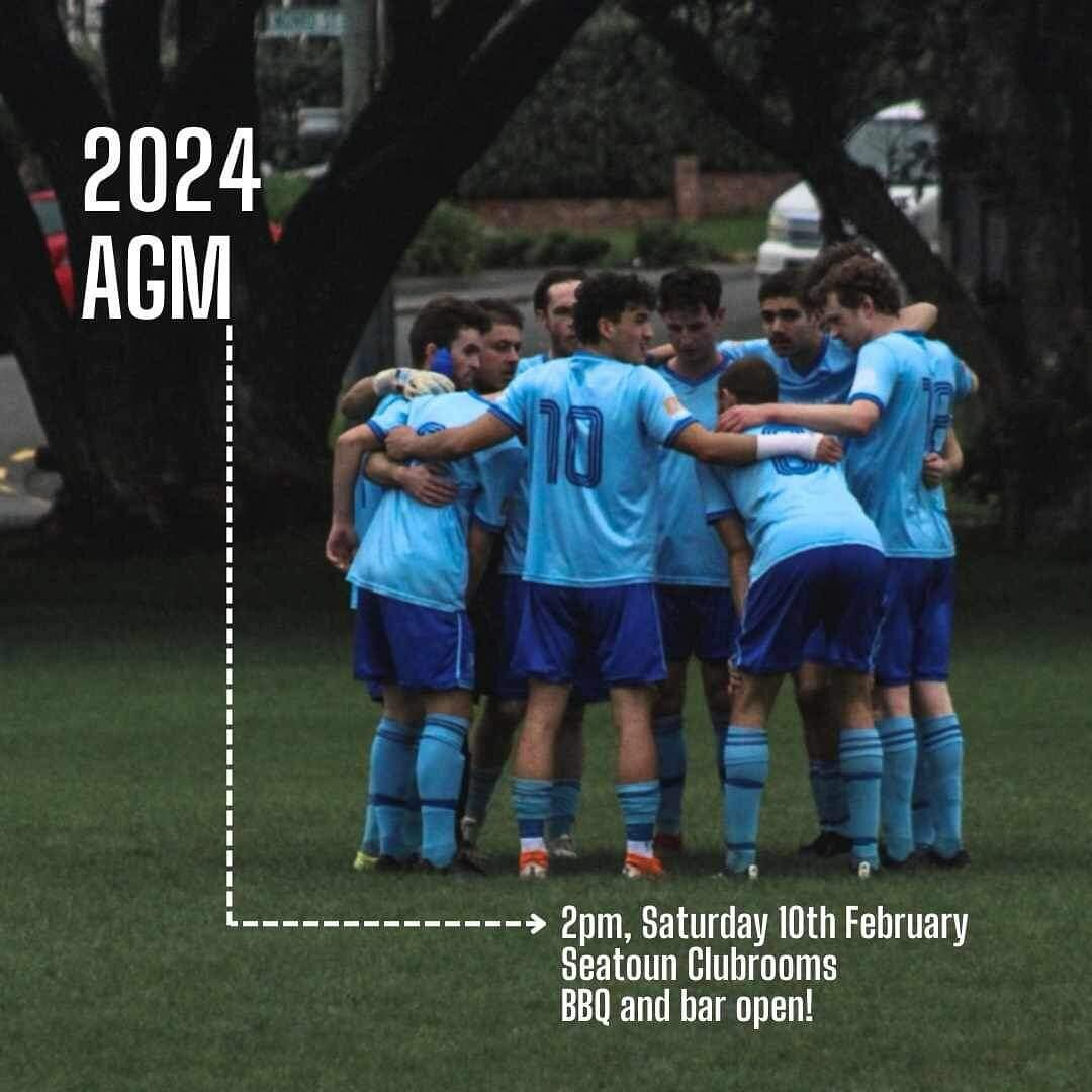 Seatoun AFC AGM. Come on down! Sat 10th Feb at 2pm ⚽🥅