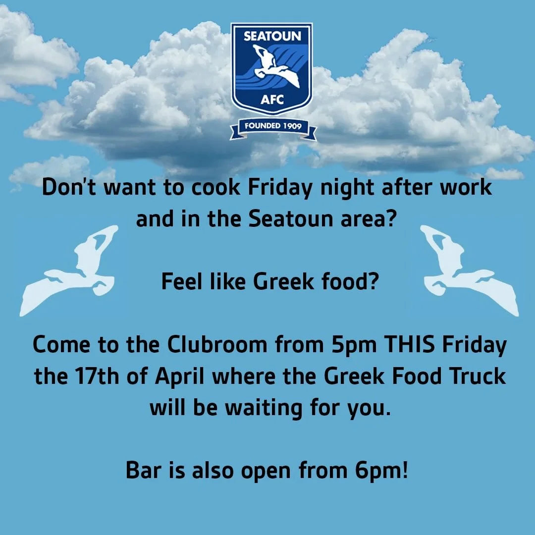 Come down to the clubrooms this Friday after work for some greek food and drinks!