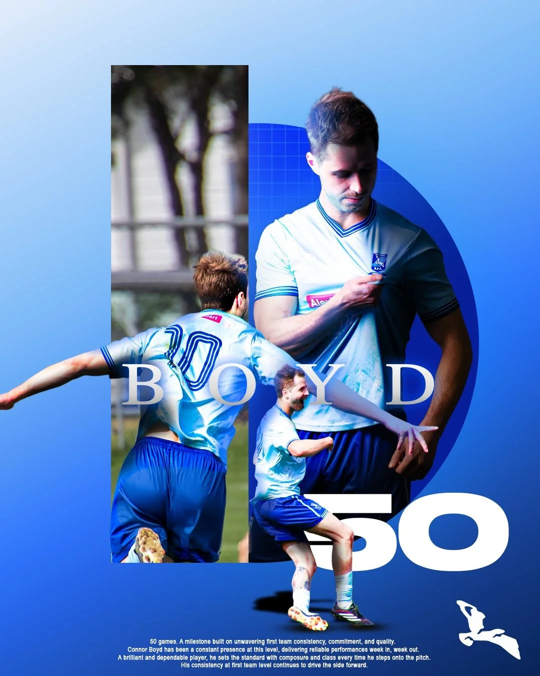 50 up for Connor Boyd this weekend 💨

@connor_boyd18 brings up 50 first team appearances in our CL2 clash against Wainuiomata at Seatoun Park.

18 goals in 50 games. One every 2.7 matches.

A true Seatoun man on and off the field. He embodies what i