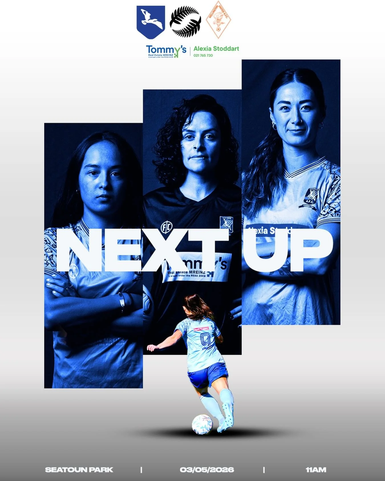 Next up! 🔵⚪️
Another big challenge incoming.

📍 Seatoun Park
📅 03/05/2026
⏰ 11AM

Get down and support the team 💪

#nextup #upthetoun #wellingtonfootball