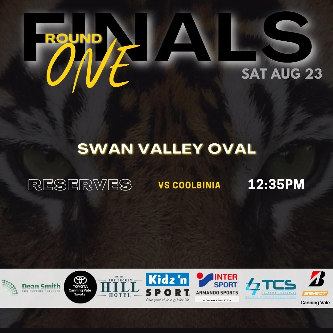 π― FINALS Round 1οΈβ£ π―
Our Ressies play at SWAN VALLEY OVAL tomorrow against Coolbinia to start their finals campaign. Get down there and cheer on the boys to a win!
π¨ yes, Coolbinia at Swan Valley Oval. Due to the League qualifying final between