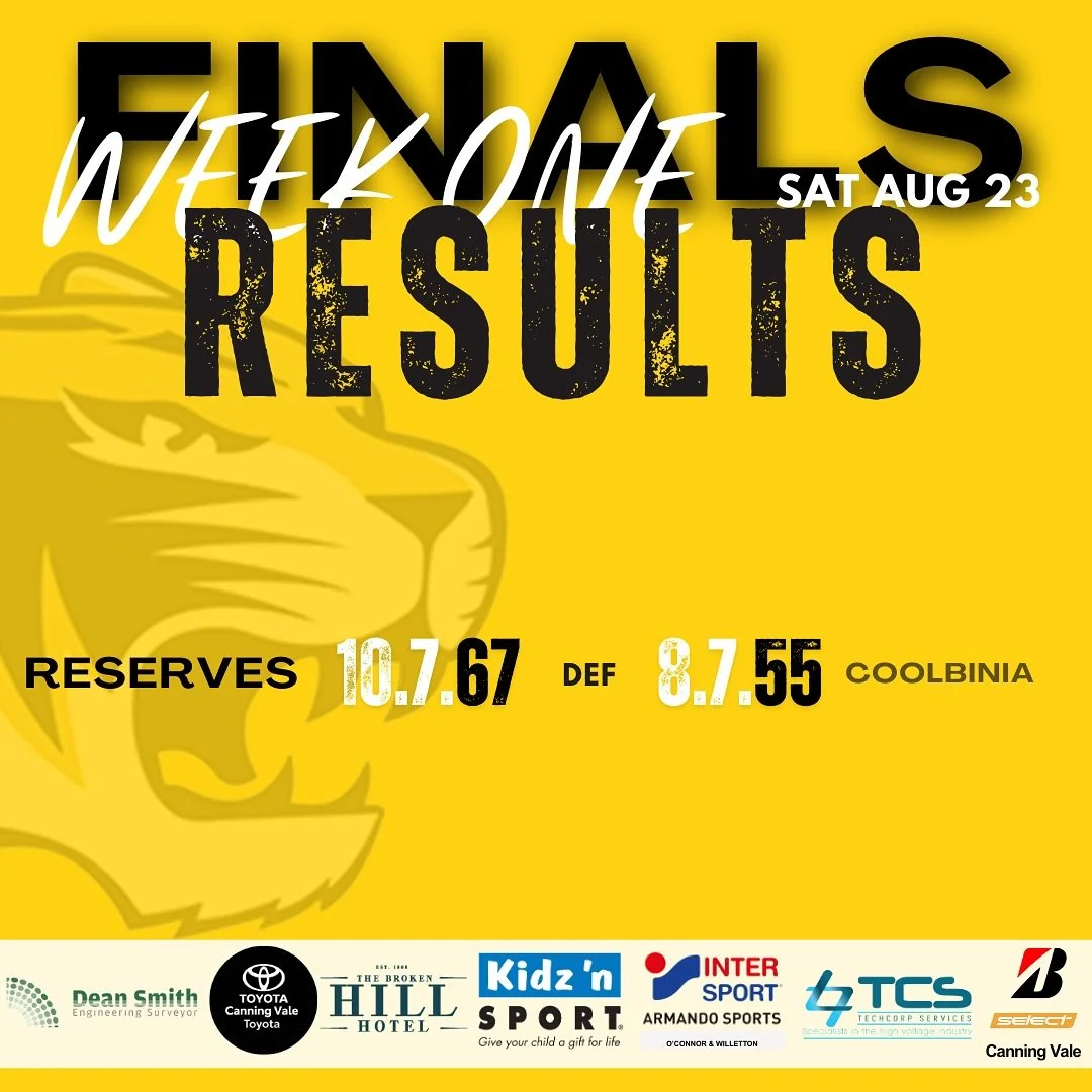 Strong performance by the Reserves - straight into week two of finals! π―π€π