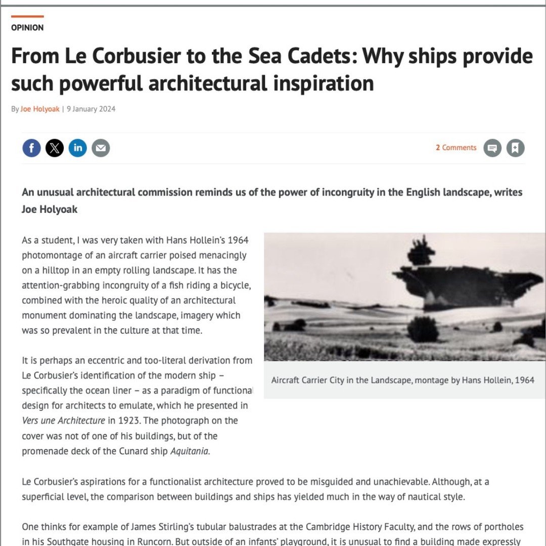 @coarcstudio
A second article in BD focusing on the narrative of the ship&hellip;

In some respects designing this one has probably been easier as it&rsquo;s so literal in its &lsquo;shipness&rsquo;, rather than an abstract interpretation. Even so, i