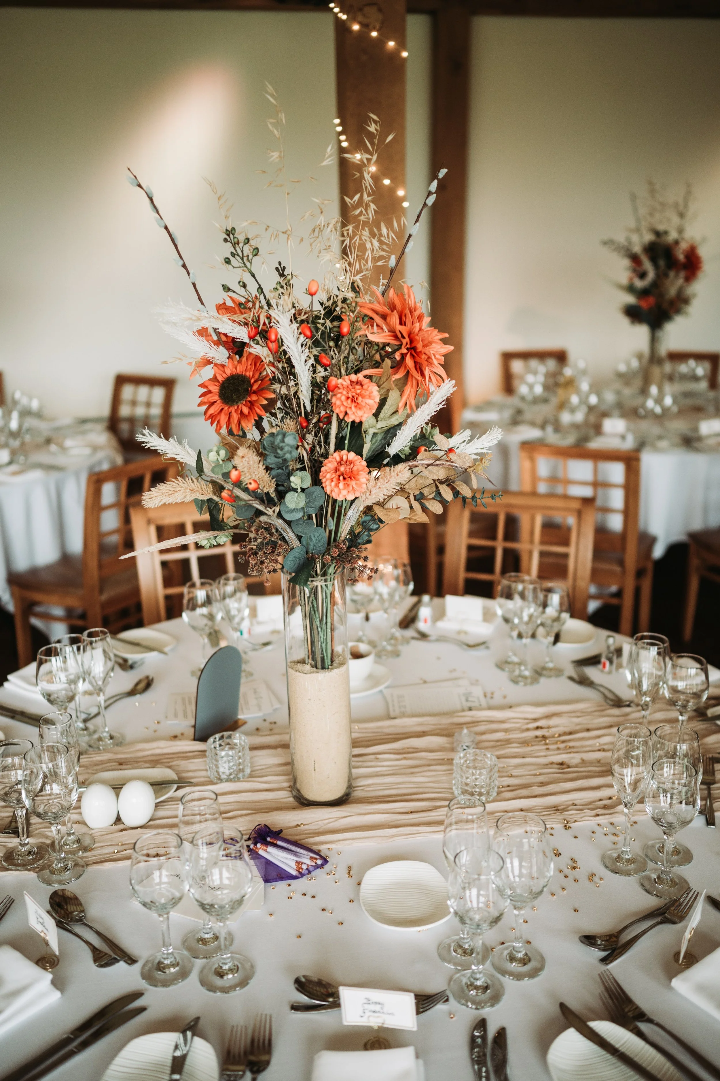 Dodford manor wedding table setup