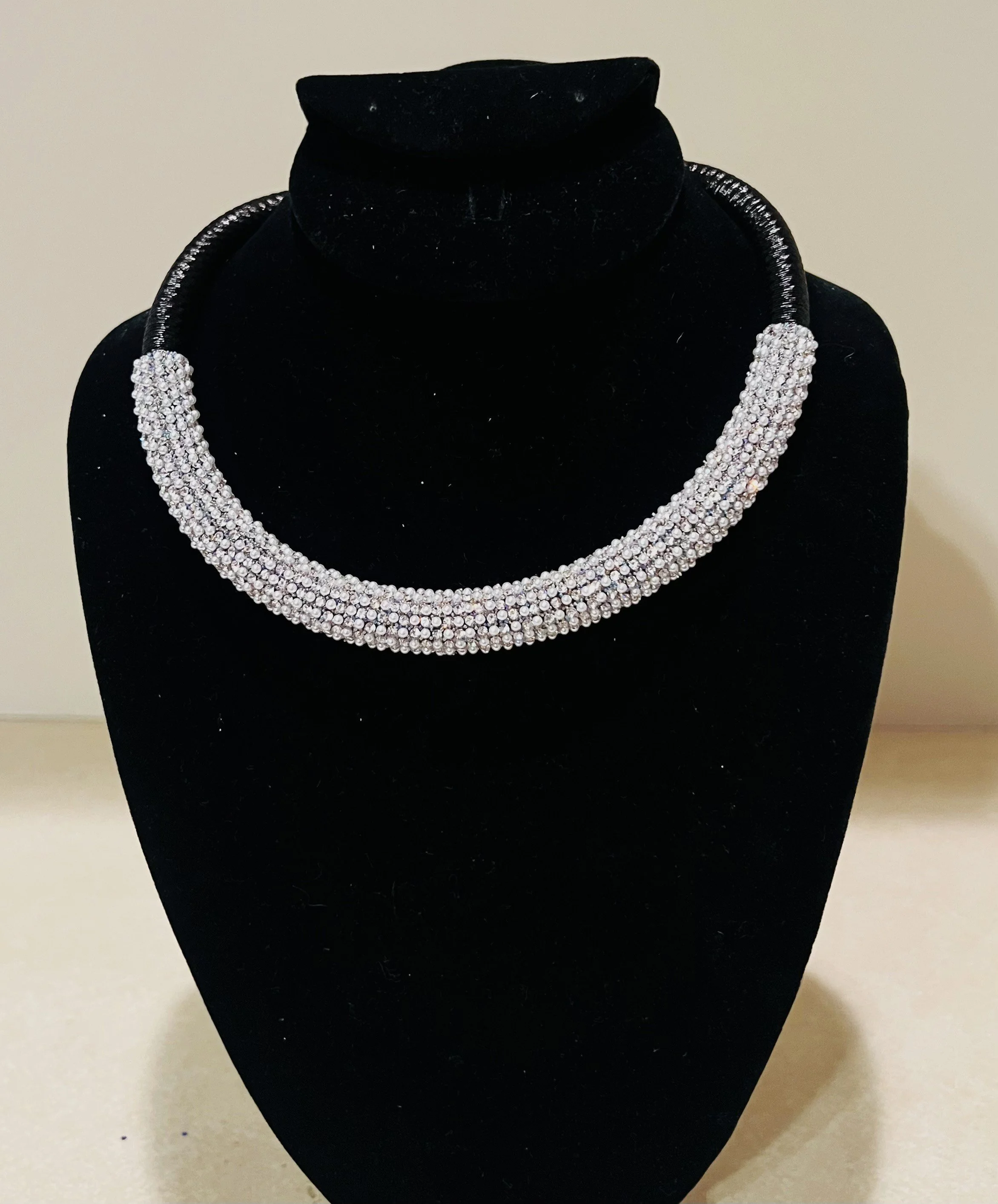 Rhinestone black choker.jpeg