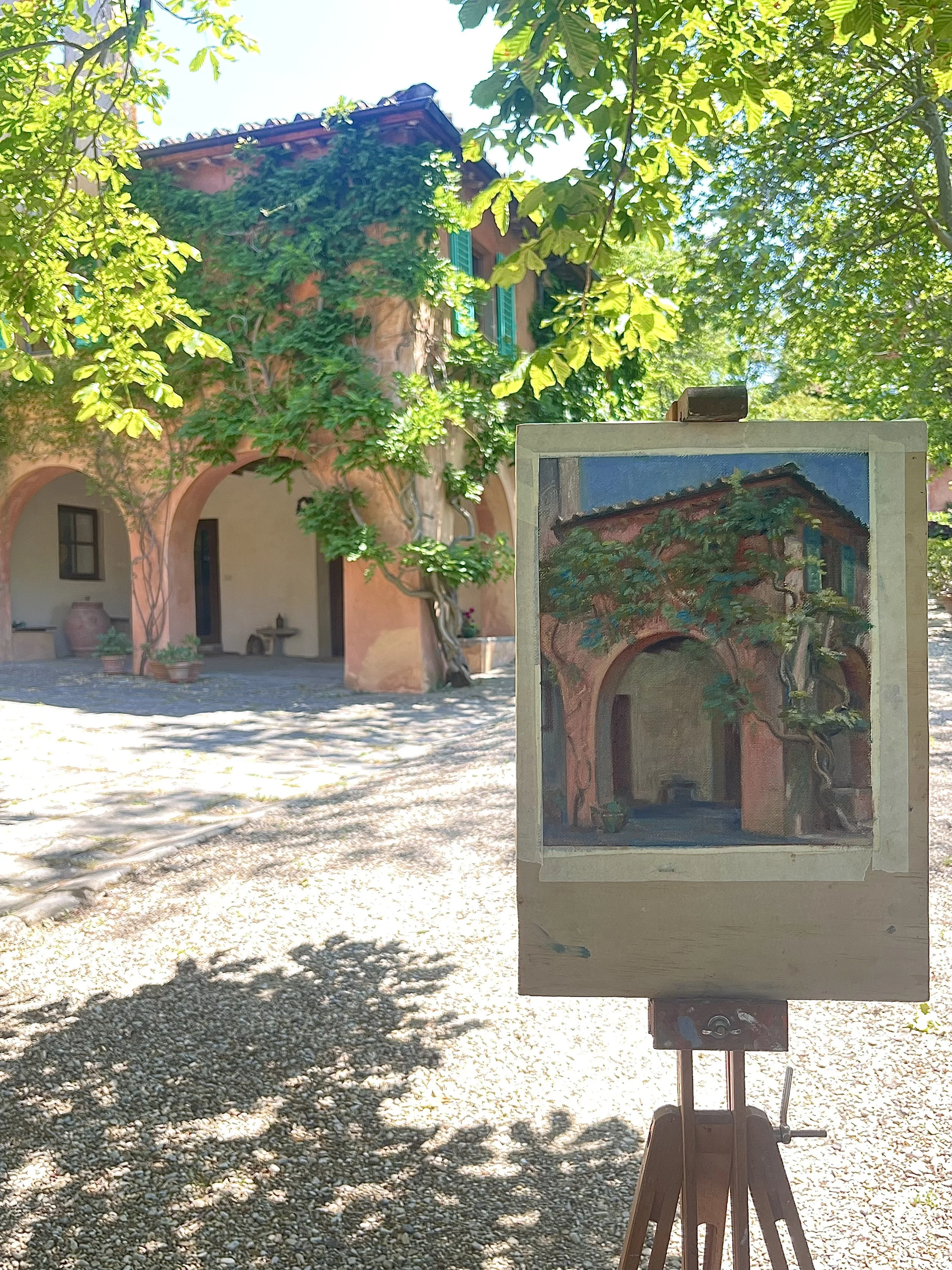 THE HOUSE AT MONTE CECERI, PERSPECTIVE 2   (alla prima) 