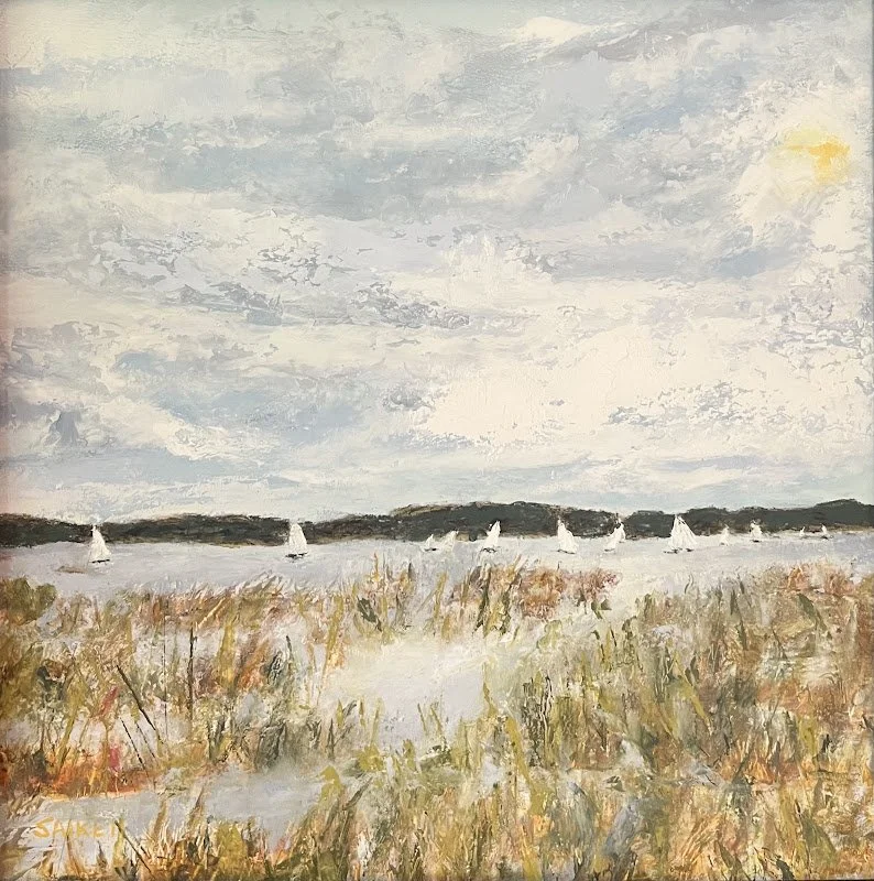S.R. Aiken, Oil and Cold Wax on board. Offering a sense of quiet and peace is a significant intention for my work in art. These paintings follow my work in tonalism, which imparts the presence of the artist, and the scene.