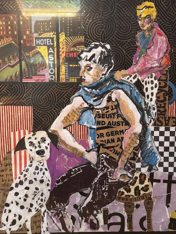 Lorraine Klagsbrun, Paper collage. Collage allows me great freedom of expression. I love the forgiving nature of it and the possibilities of using mixed media. My latest work are a series of female faces in collage and mixed media, connecting to the 