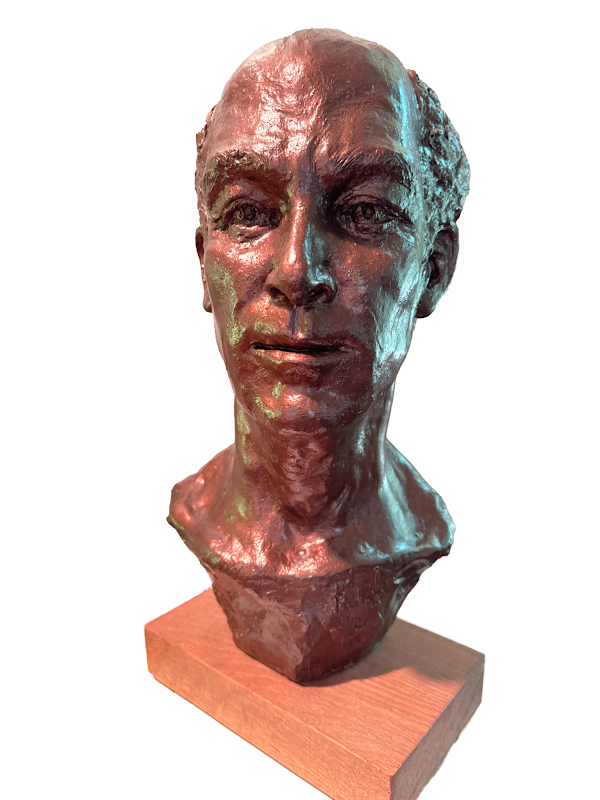 Paula Stern, Bronze Patina Resin. My art is the tangible manifestation of a deeply conscious effort to capture personality, corporal existence, and human vigor with my hands. I shape sculptures of the human form that my mind’s eye sees.