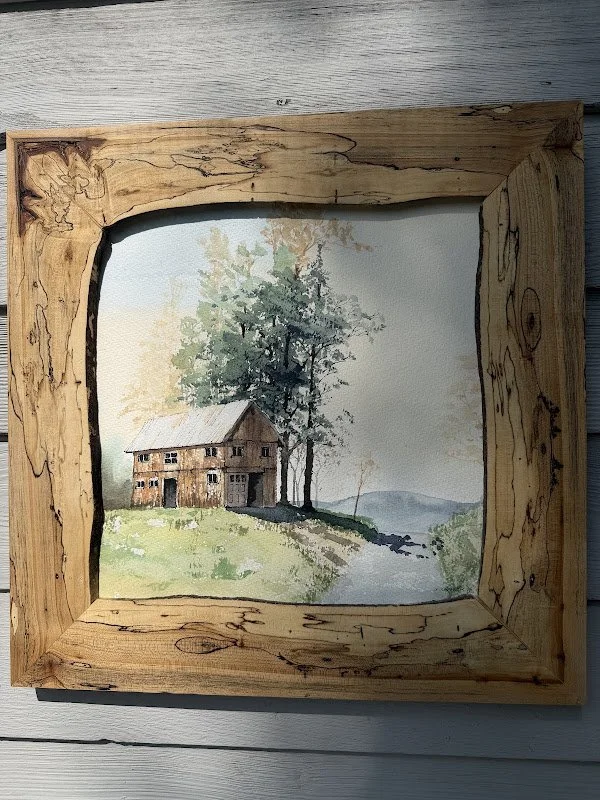 Julian Craker, watercolor on paper. I have lived here for a decade and the natural beauty of the area still takes my breath away.  I try to capture it in watercolor.