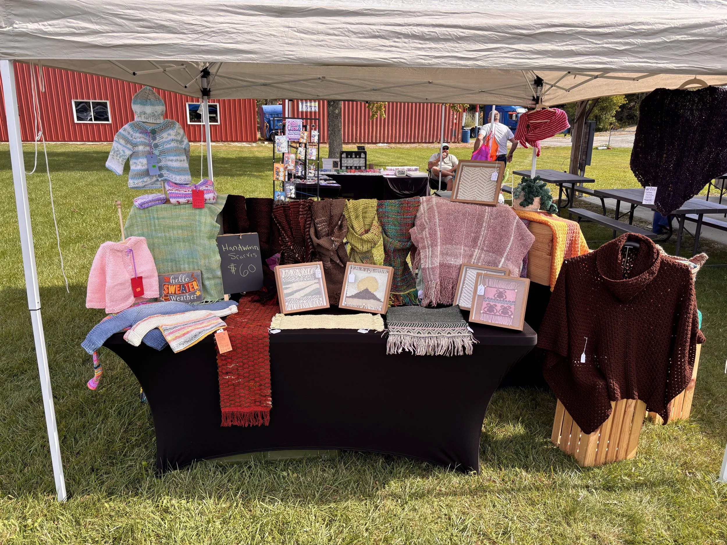 Shears Sisters Creations - Hand made fiber crafts. Knitting, crochet, weaving. We use a variety of fibers. From up cycled yarns to premium wool, some of which we hand spin ourselves. We have beautiful and functional to cute and fun items ranging in p