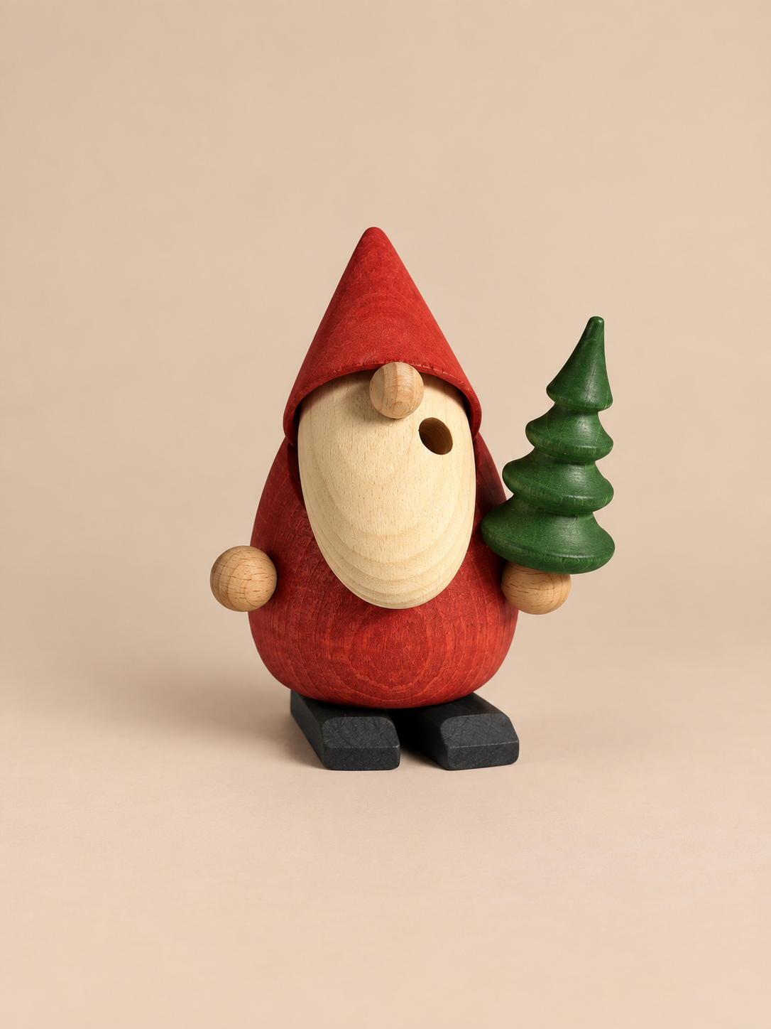 Wooden Smoker - Santa with Tree