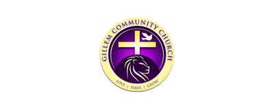 Gillem Community Church logo featuring a gold and purple design, collaboration partner.