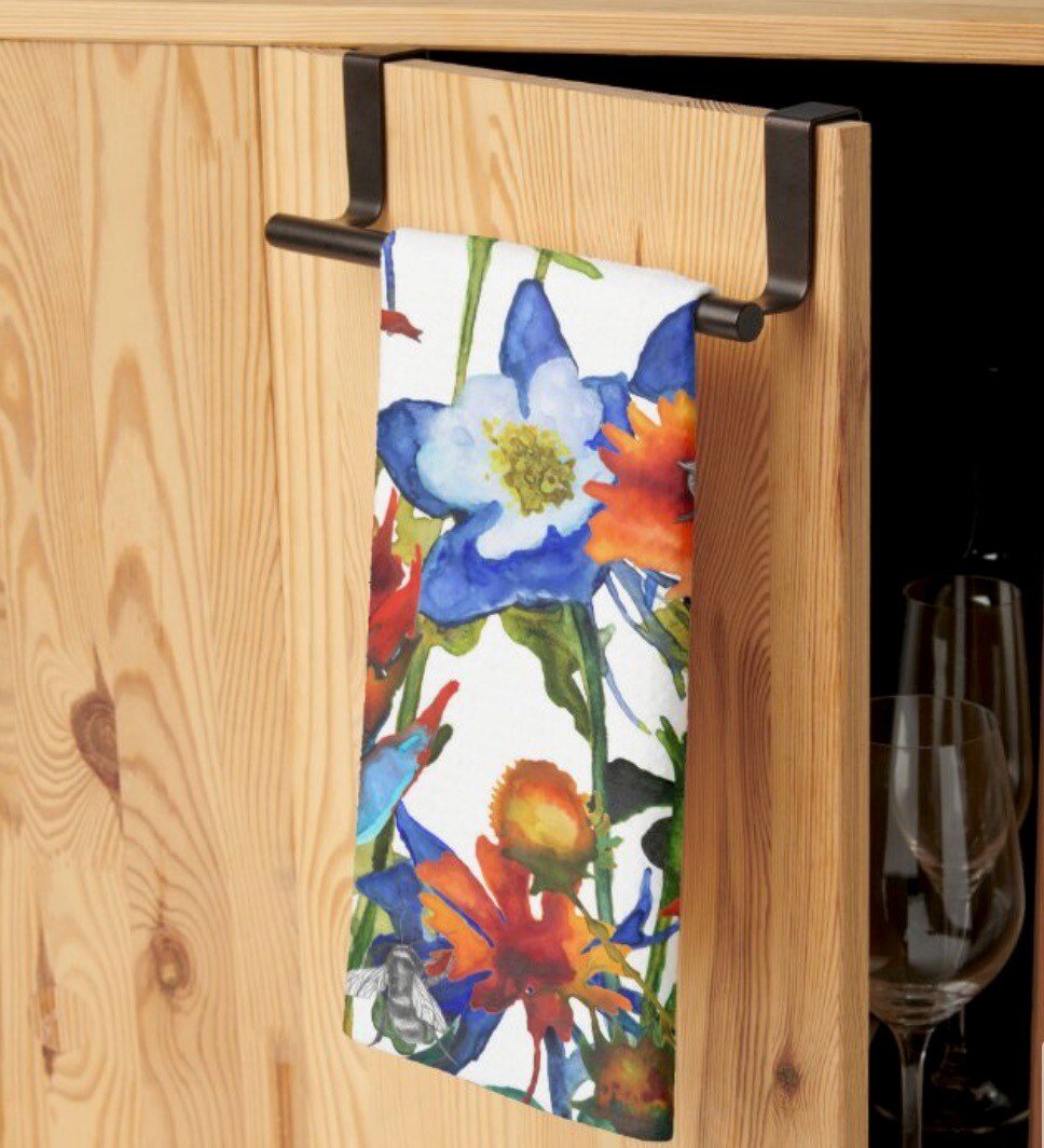 dish town with columbines, Indian paintbrush, and Indian carpet wildflowers