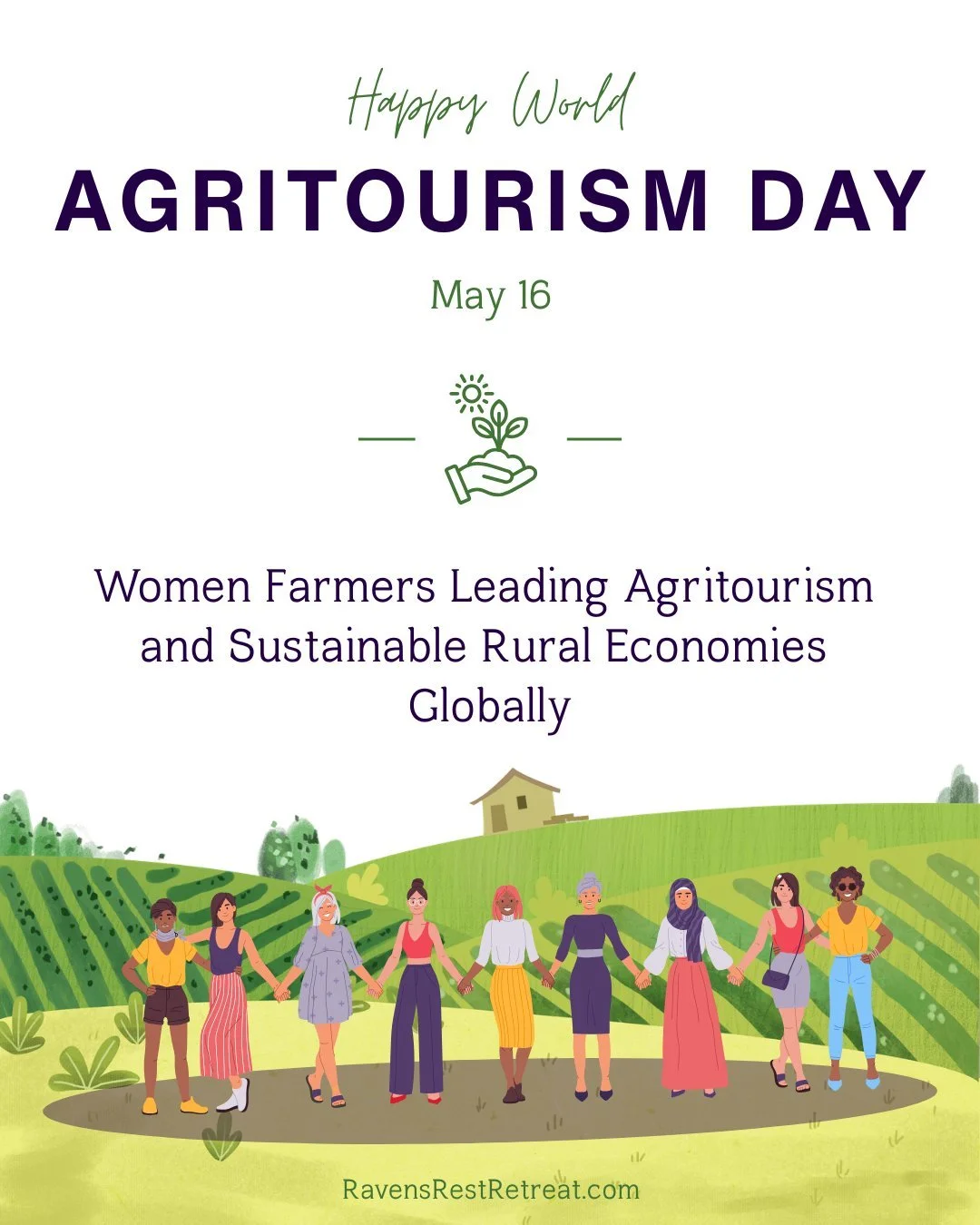 This May 16th marks the 19th World Agritourism Day! And this year's theme is "Women Farmers Leading Agritourism and Sustainable Rural Economies Globally."

At Ravens Rest Retreat, we are proud to have Heidi Penning, co-owner of Ravens Rest 