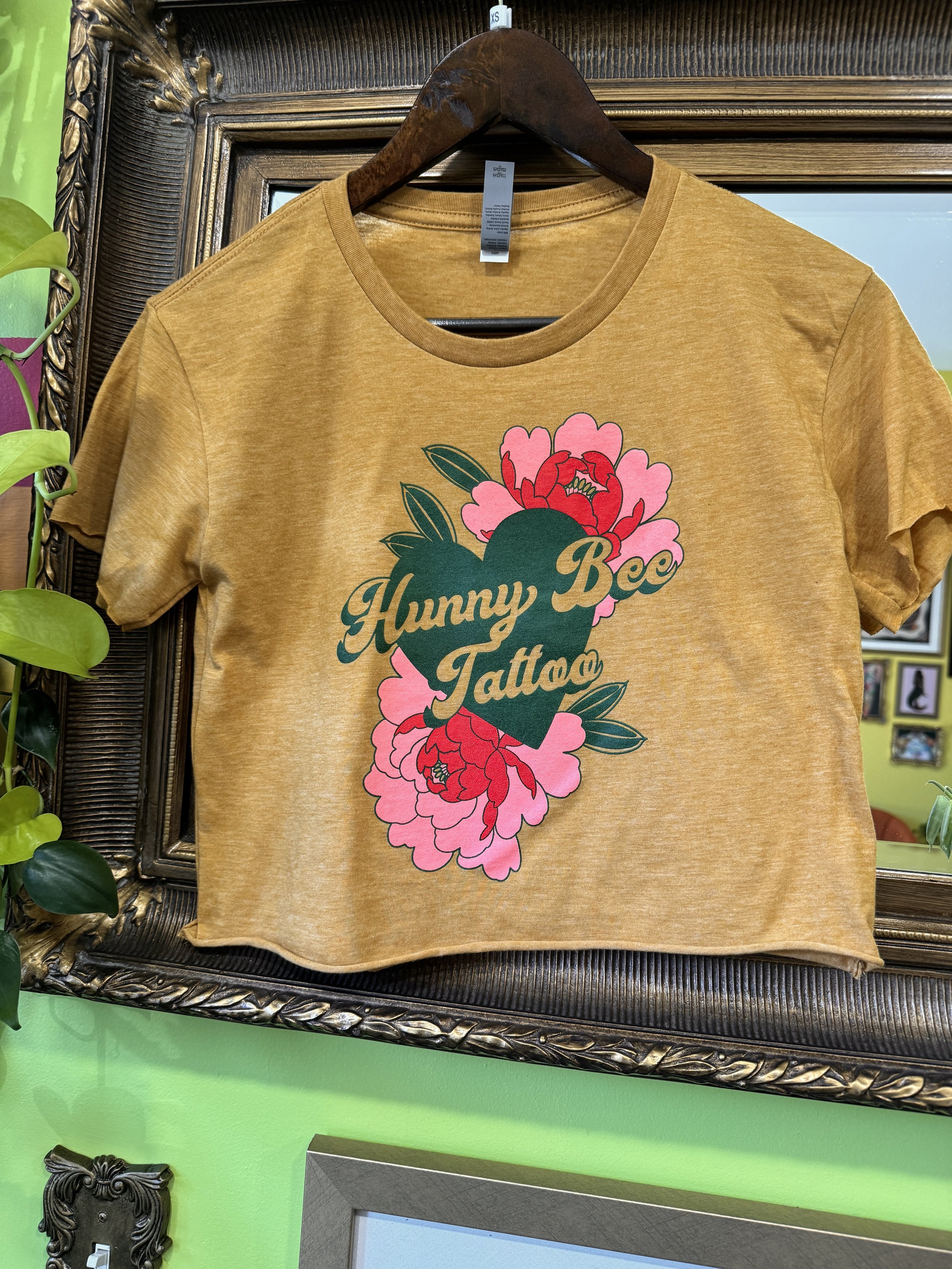 Hunny Bee Gold Crop Tee