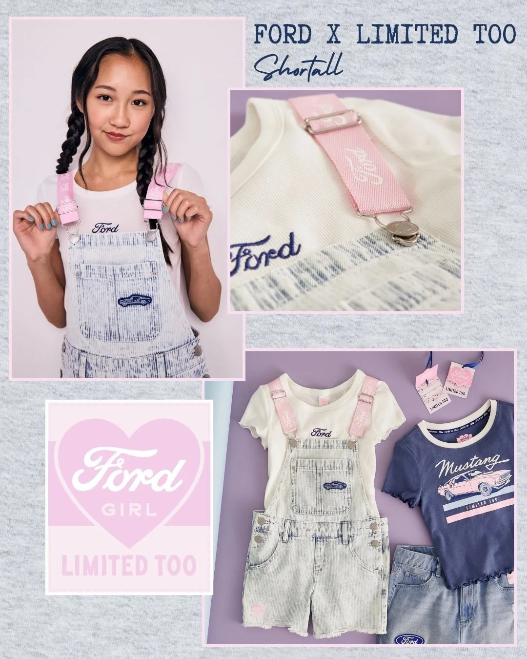 Garage-inspired. Girl-approved.

Shop the Ford X Limited Too short-alls @Kohls