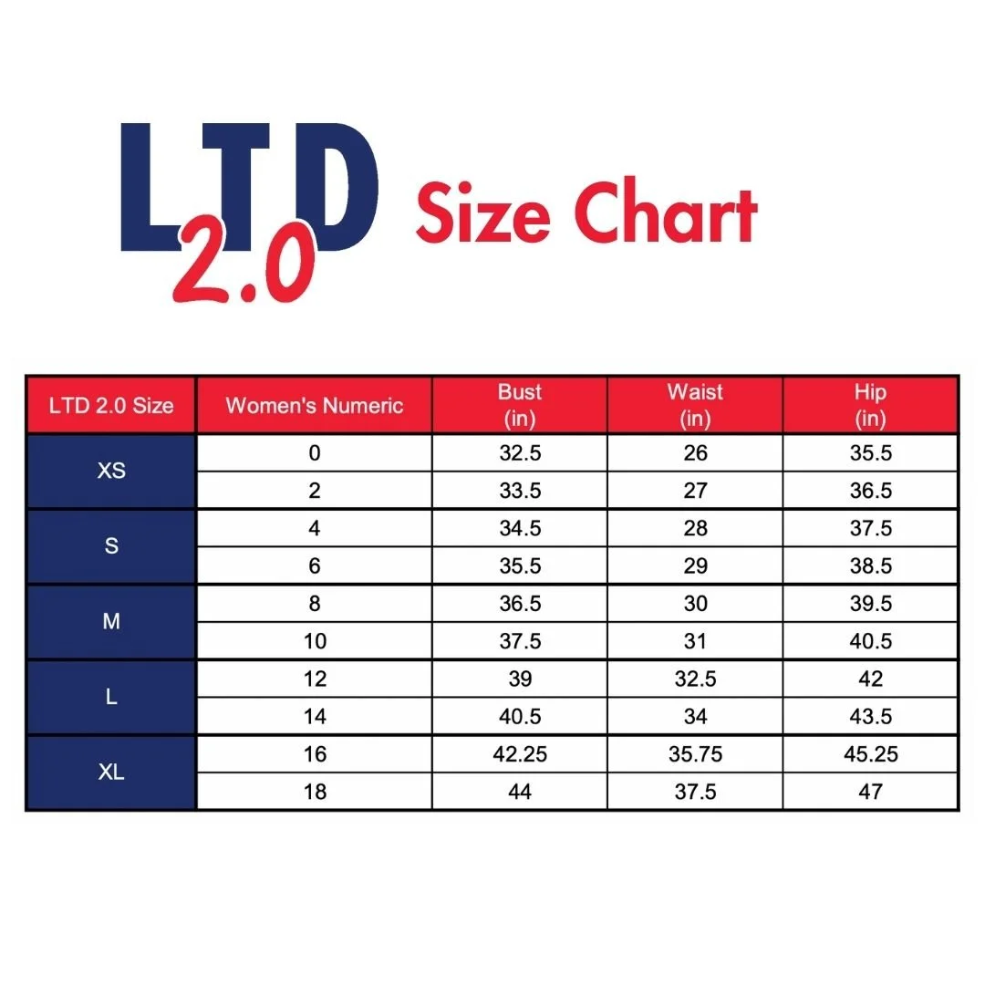LTD 2.0 Size Chart | Find Your Perfect Fit Today — LIMITED TOO