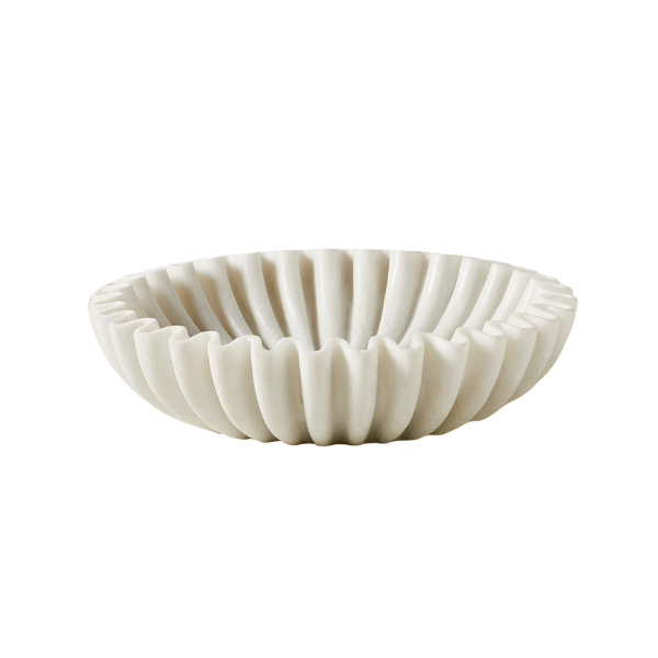 Reve Fluted Marble Bowl
