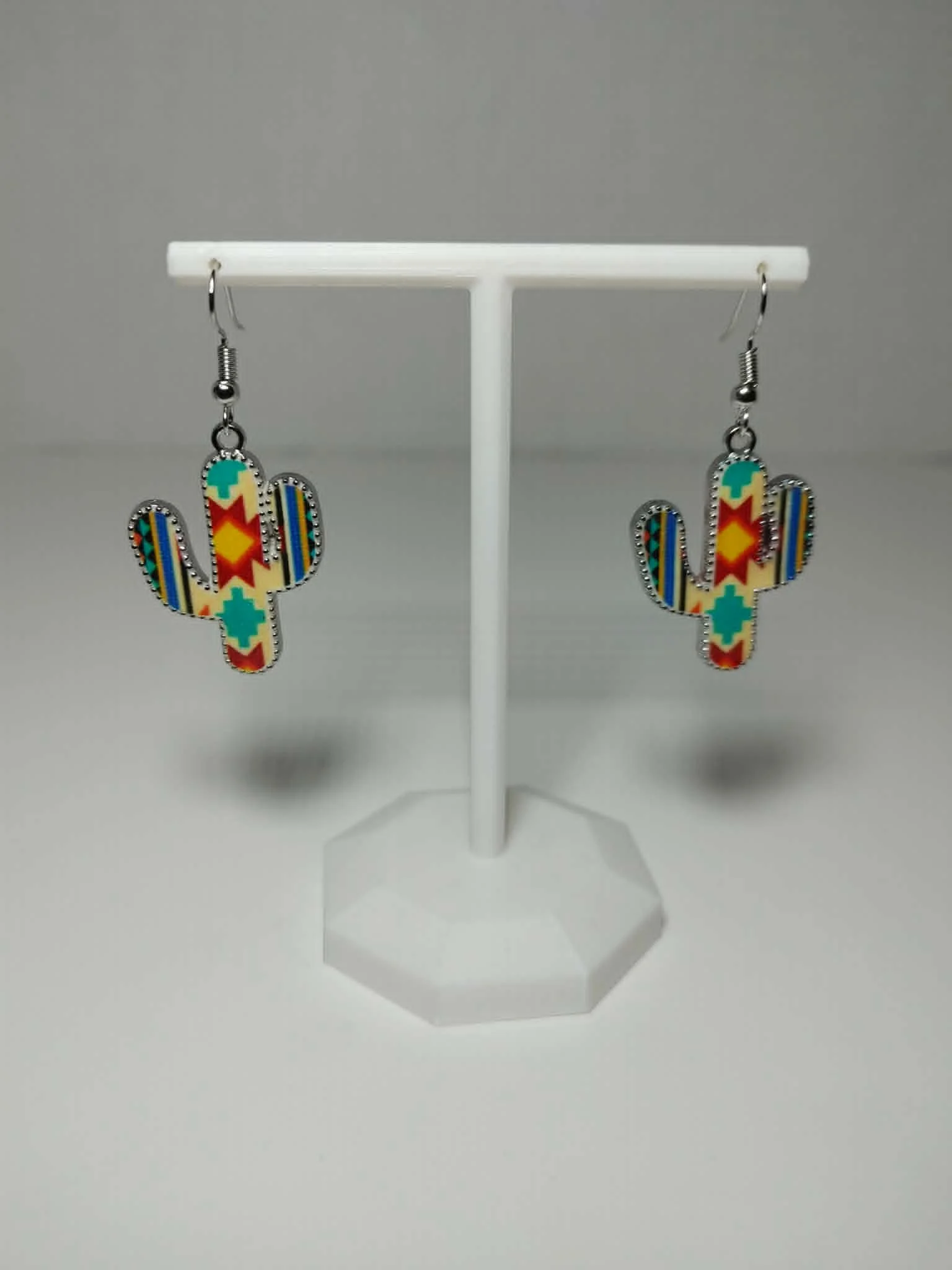 Southwestern Cactus Charm Earrings