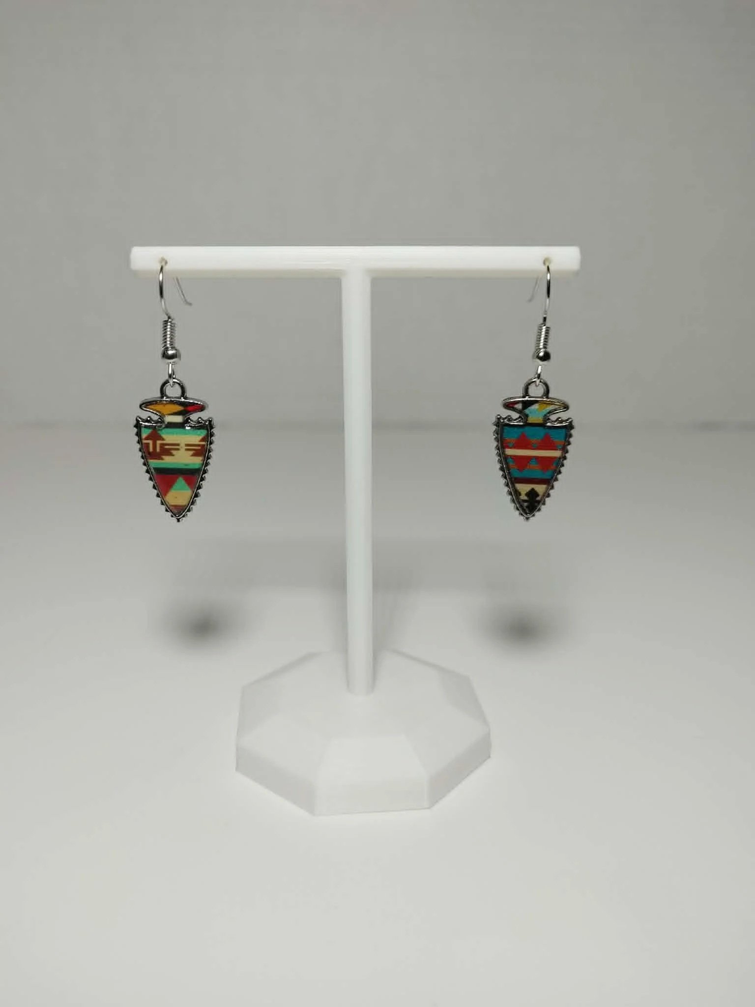 Tribal Arrowhead Drop Earrings