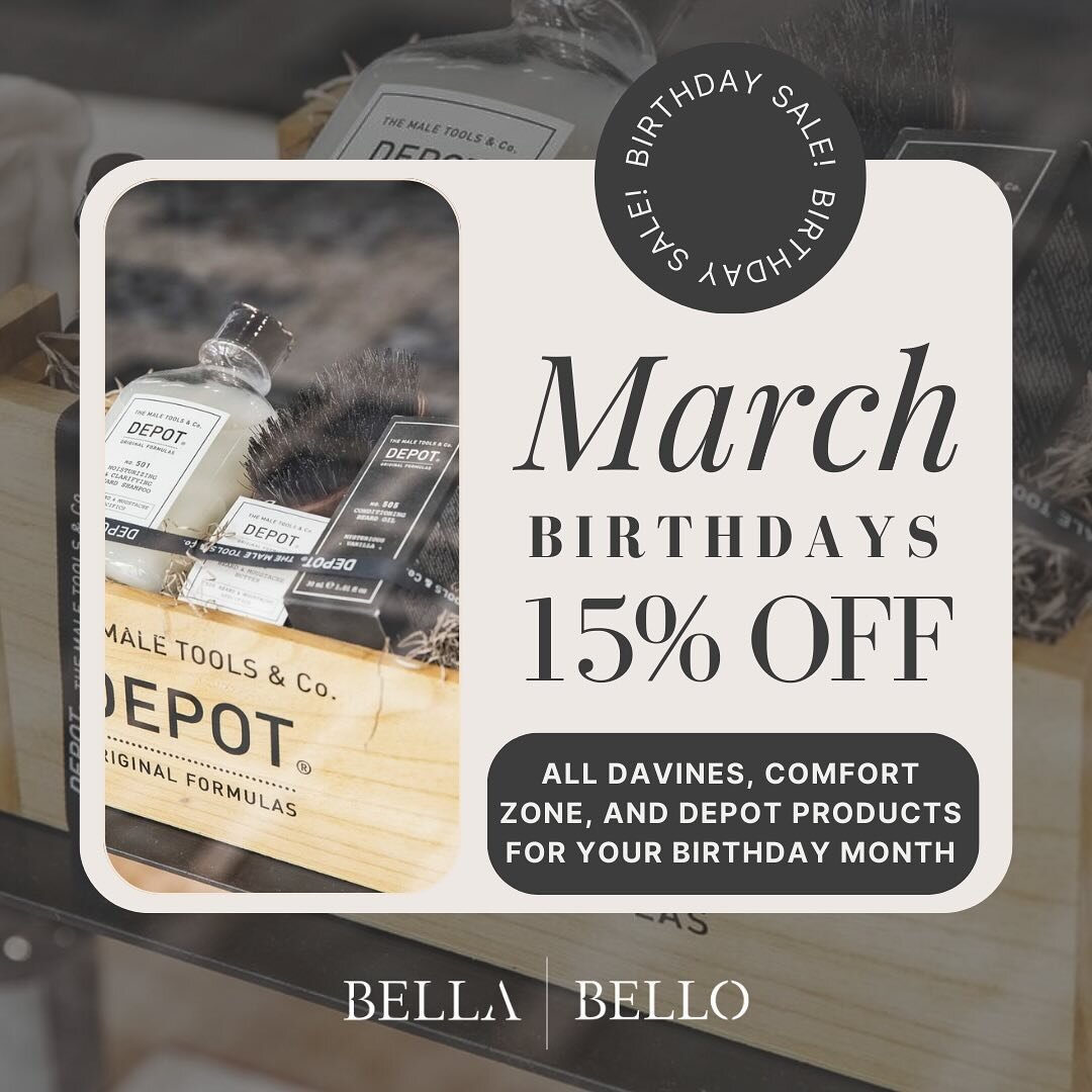 Happy birthday to all of our March birthdays!! Don&rsquo;t forget to stick up on all your faves this month with an extra 15% off! 🥳🥂✨