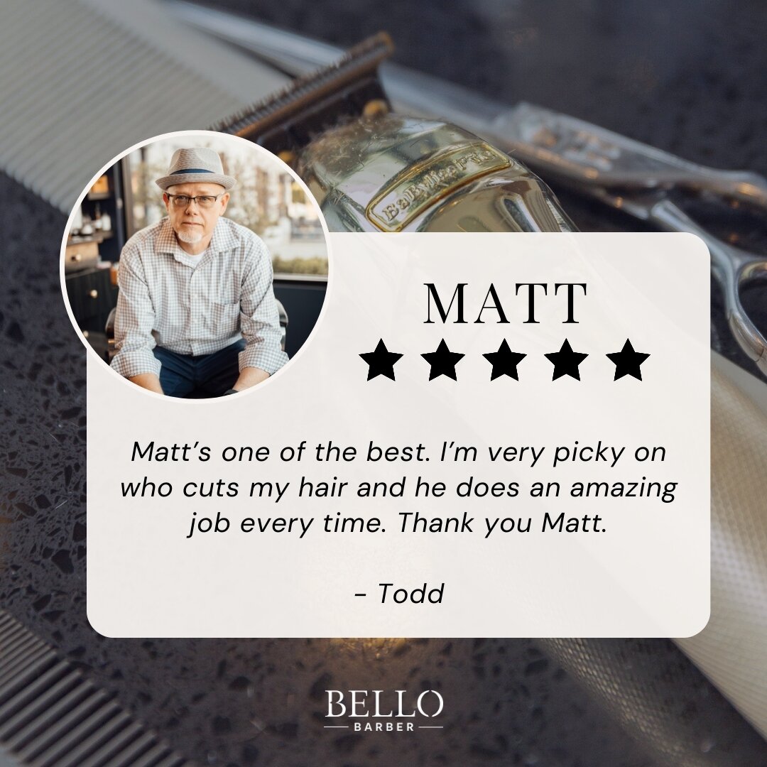 Matt is the master of details! We love getting reviews like this.