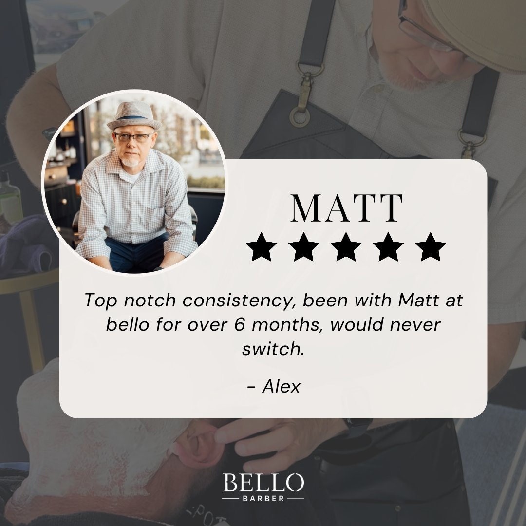 Clients for life are our favorite🤍 If you're looking for a new barbershop to call home come check Matt out at Bello. We promise you'll love it!