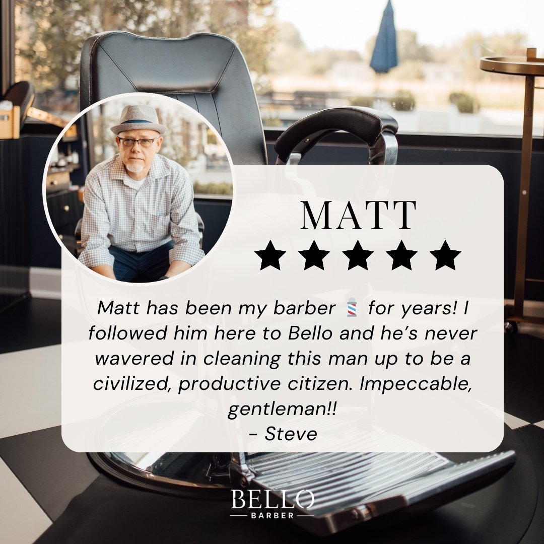 Thank you for your kind words, Steve! We love getting to serve you at Bello!