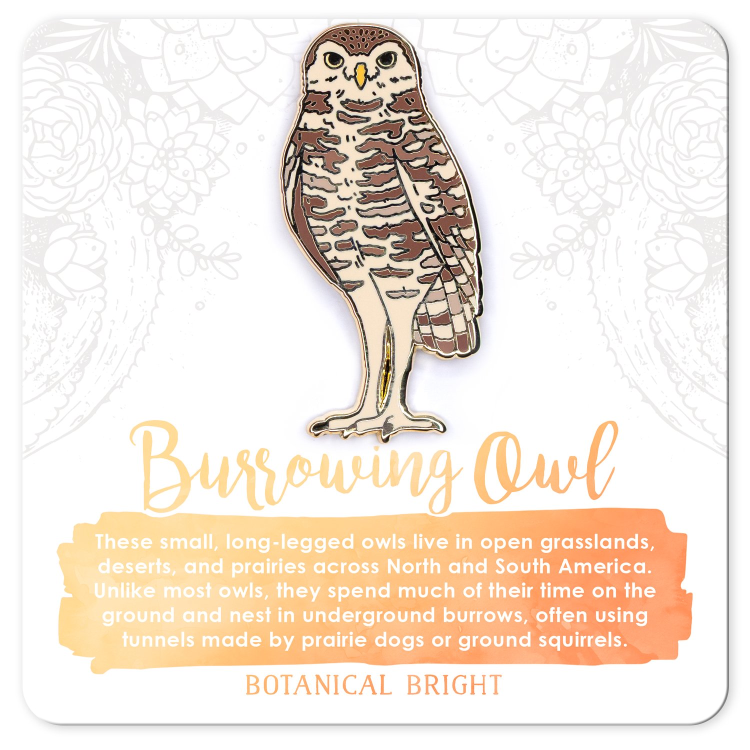 Botanical-Bright-Burrowing-Owl-Bird-Enamel-Pin.jpg