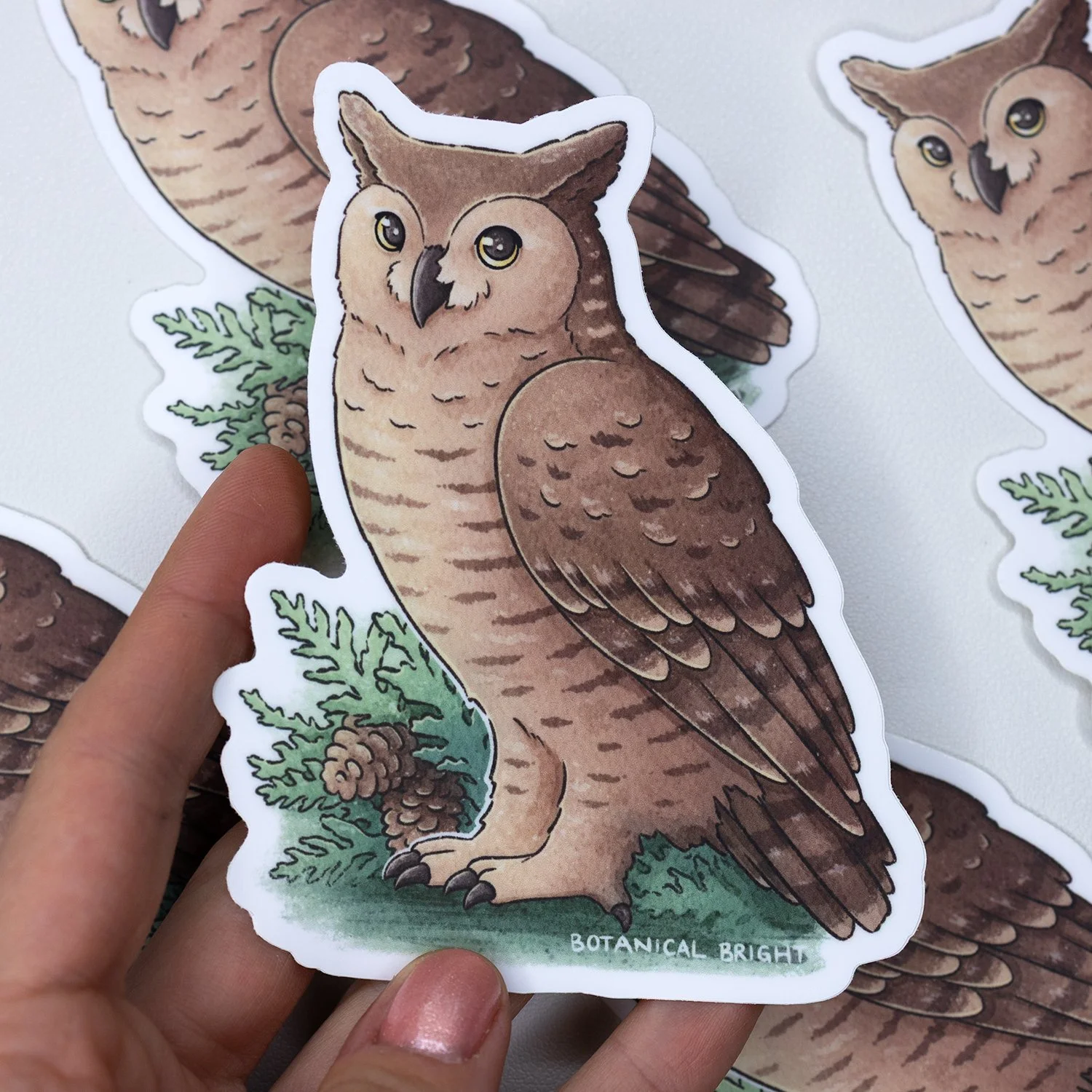 Botanical-Bright-Great-Horned-Owl-Waterpoof-Sticker-2.jpg