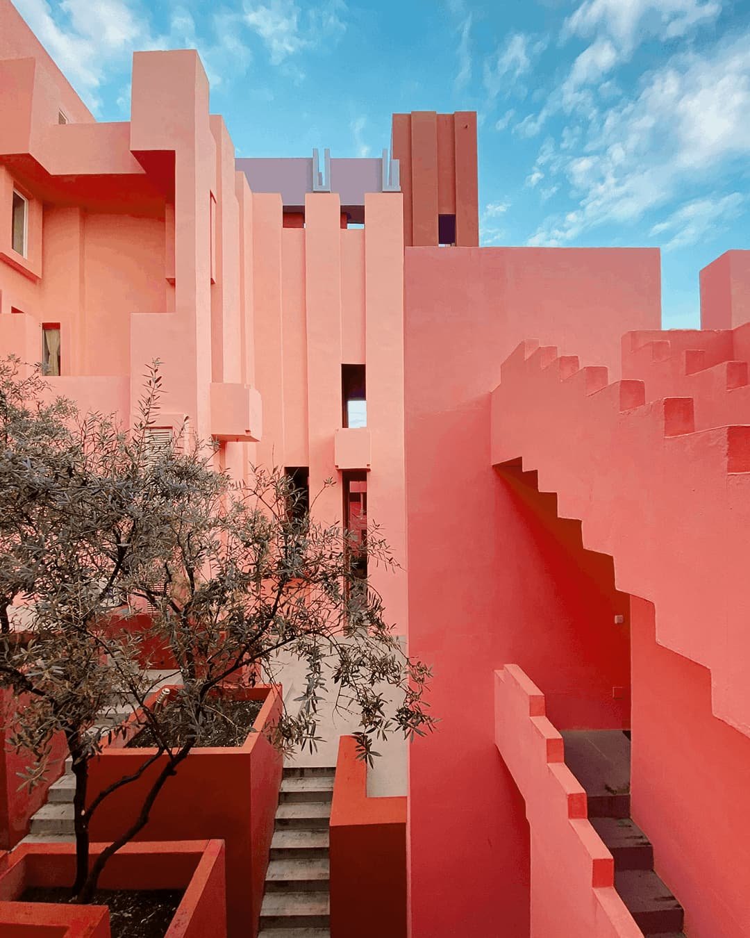 Abstract architectural labyrinth in deep red, representing the Brand Focus Audit by DAS, a branding agency for property and hospitality in London.