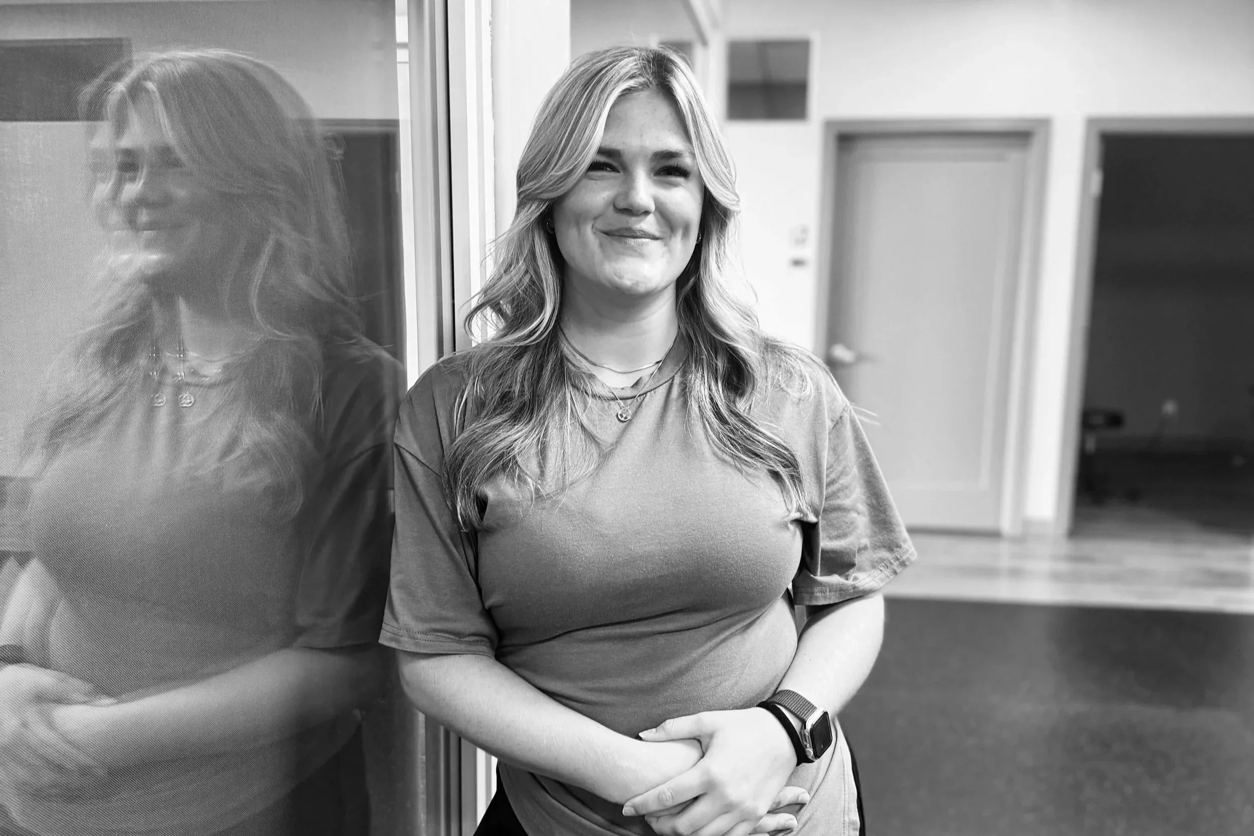 Female Admin Receptionist at Physio Clinic Poses for Headshot
