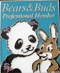 Logo for Bears & Buds, a professional member organization, featuring a cartoon panda and a cartoon fox.